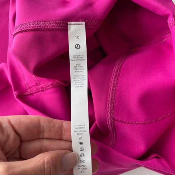 Lululemon 2021 Wunder Train High-Rise Tight 25" Ripened Raspberry 10 - Picture 5 of 6